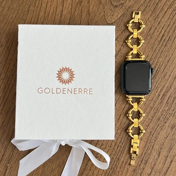 NEW Goldenerre Classic Link Apple Band - Gold 45mm - Picture 2 of 8